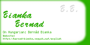 bianka bernad business card