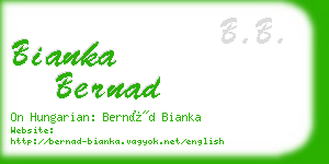 bianka bernad business card